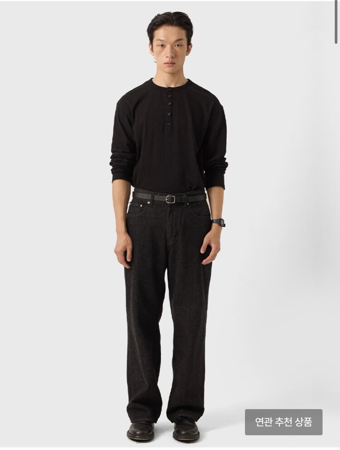 Youth straight black denim 상품이미지2