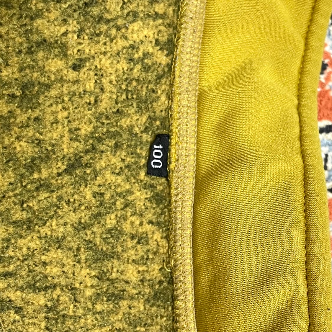 코오롱스포츠 머스타드 기모 반집업 니트 남성100 상품이미지4