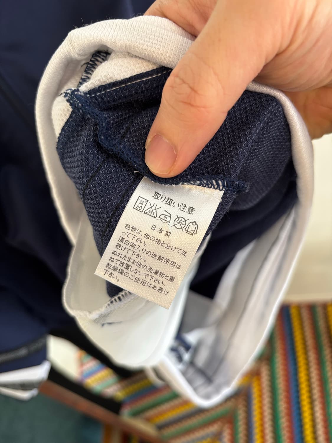 아식스 네이비 하프집업 트랙탑 상품이미지6