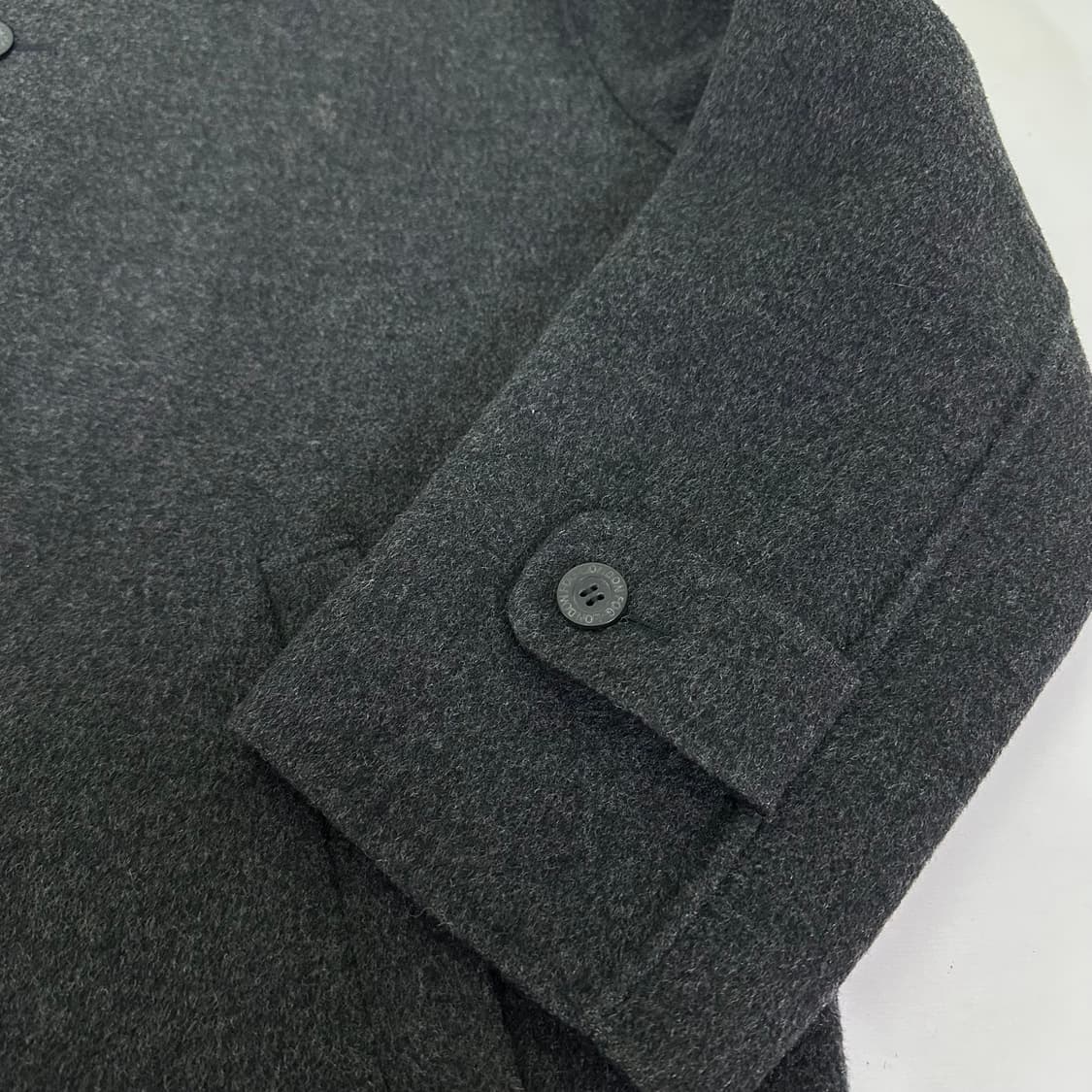 100 런던포그 차콜 카라배색 하프 발마칸코트 상품이미지5