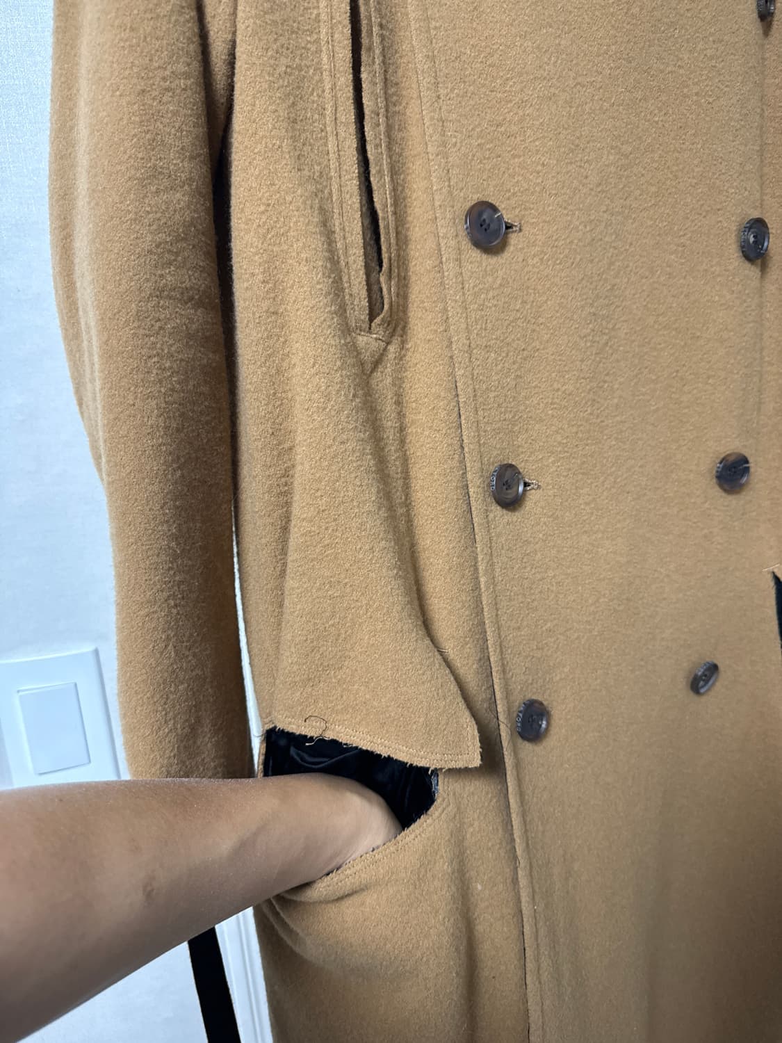 Bed J.W. Ford  2017 FW 더블 브레스트 넥커프  롱 코트 상품이미지7