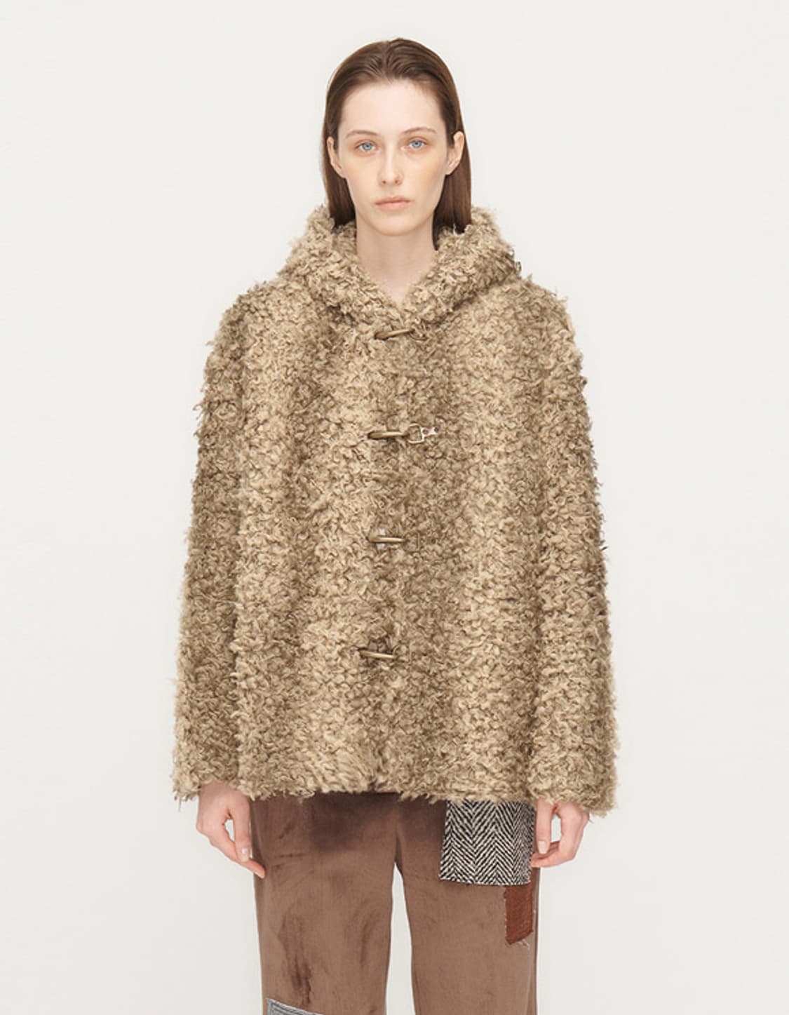 더오픈프로덕트 시어링 후드 퍼 자켓 상품이미지4