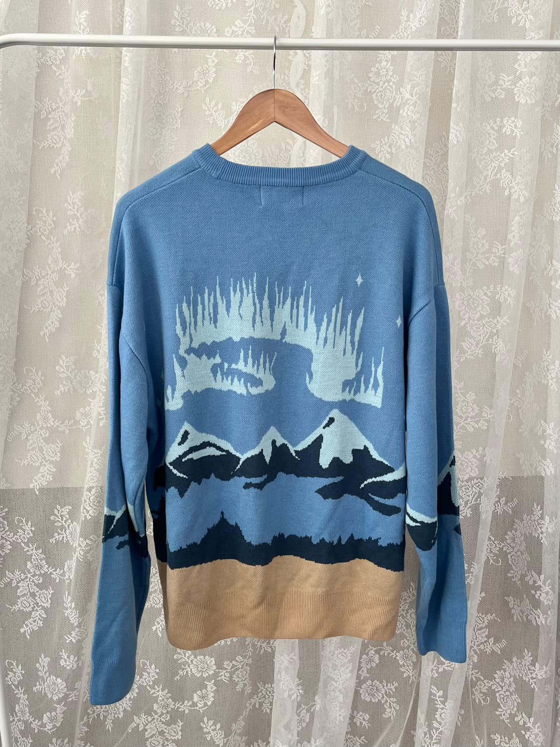 L) 크리틱 오로라 오버핏 니트 블루 상품이미지2