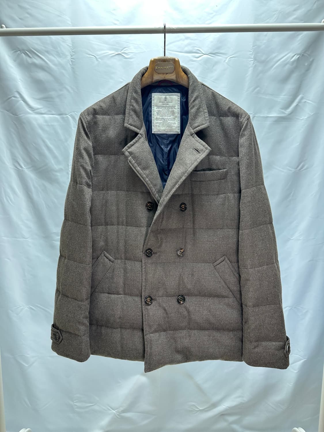 브루넬로쿠치넬리 캐시미어100 브레스티드 구스다운 패딩 자켓 XL 상품이미지1