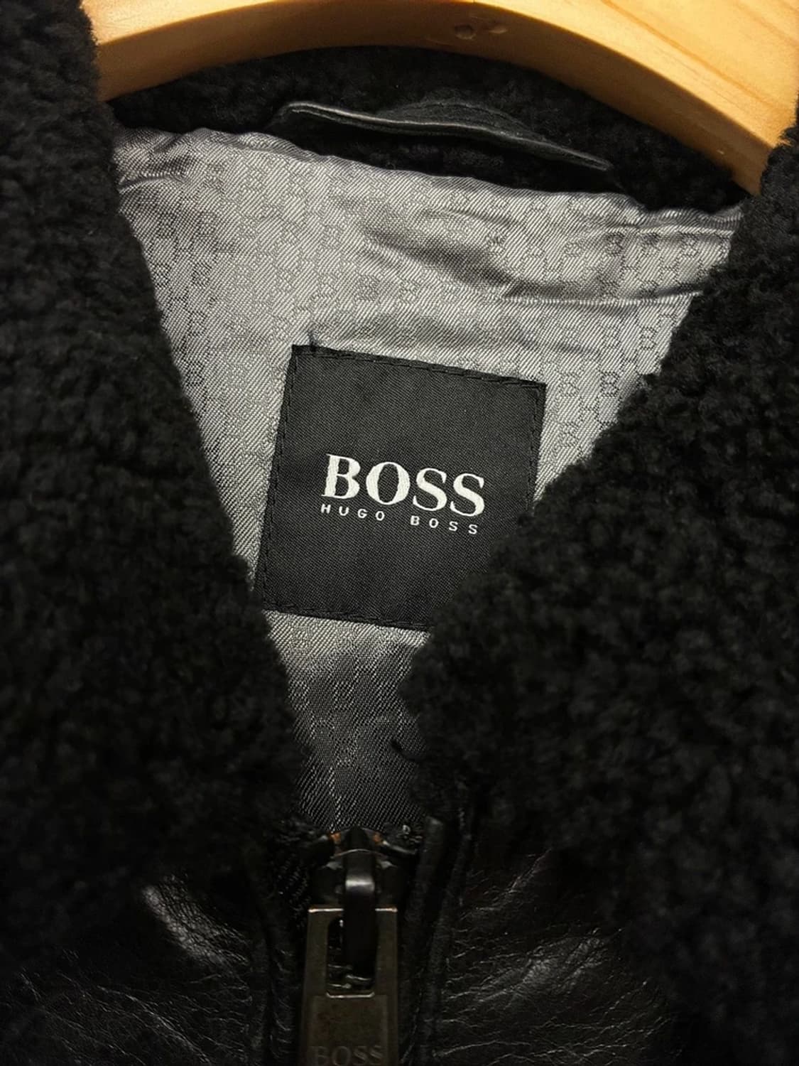 휴고보스 BOSS 시어링 믹스 레더 자켓 PN9774 상품이미지7