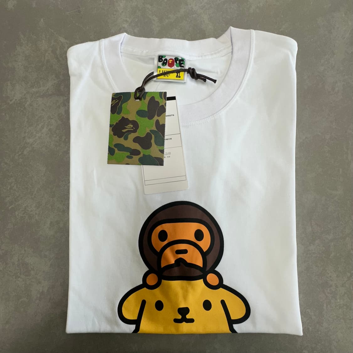 베이프 x 폼폼푸린 콜라보 티셔츠 화이트 S 상품이미지3