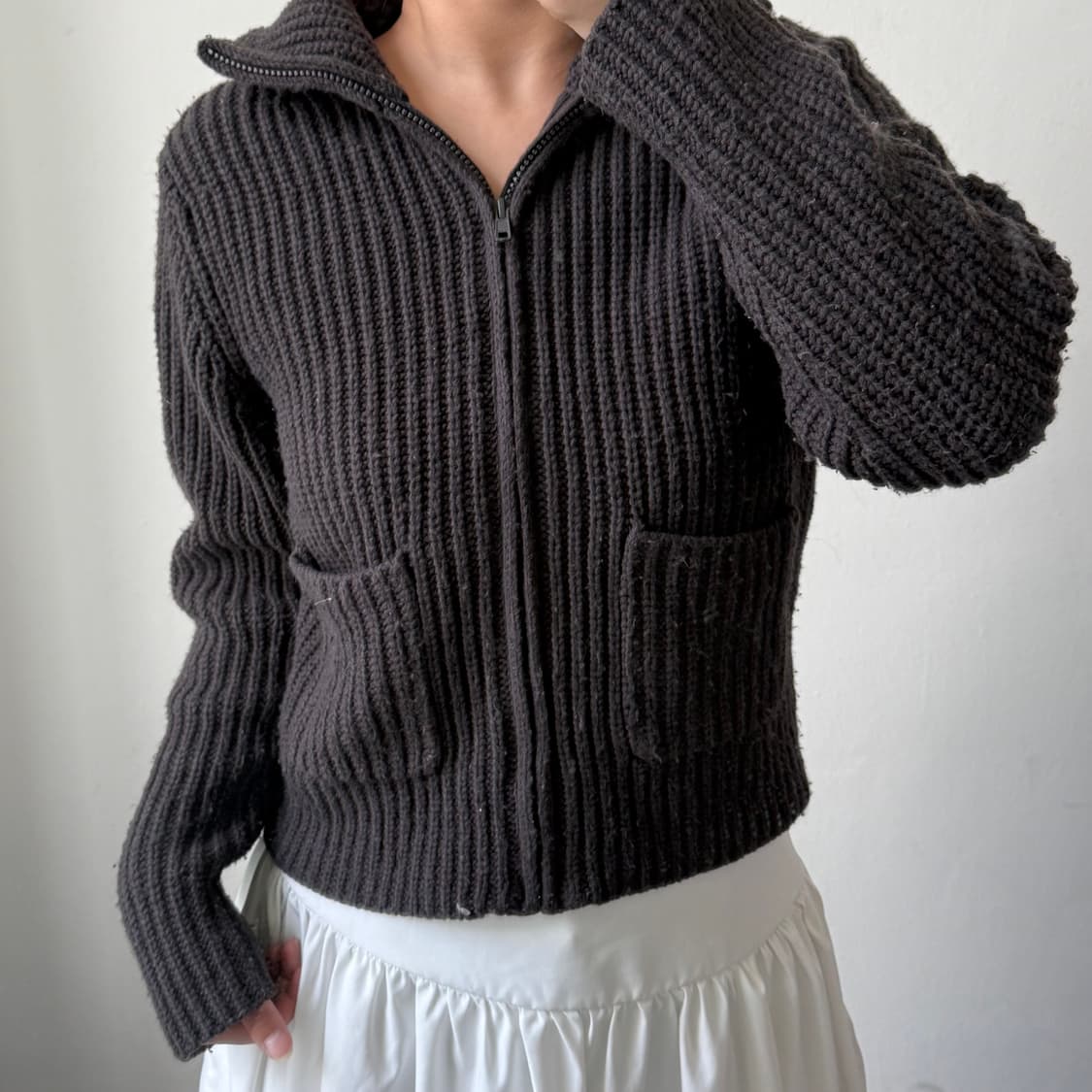 [M] 유니클로 브라운 집업 상품이미지2