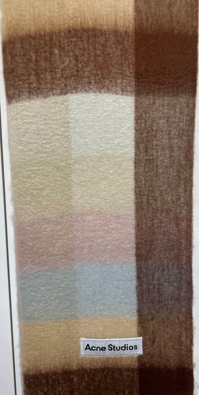 아크네 스튜디오 알파카모헤어울머플러 브라운 체크 남여공용 상품이미지4