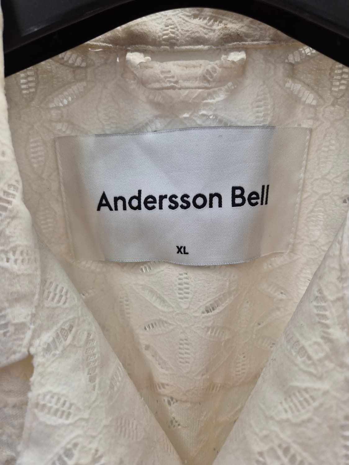 Andersson Bell 아이보리 레이스 셔츠 XL 상품이미지4