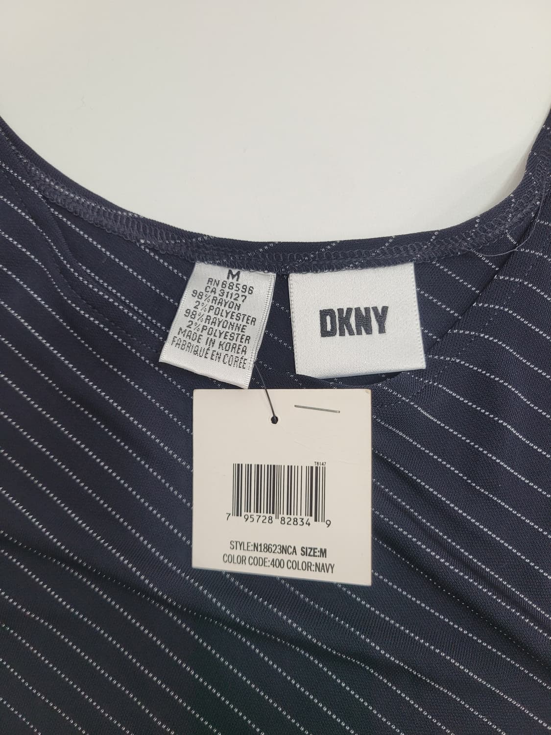 (새상품) DKNY 레이온 사선 스트라이프 민소매 맥시 원피스 / 여 M 상품이미지8