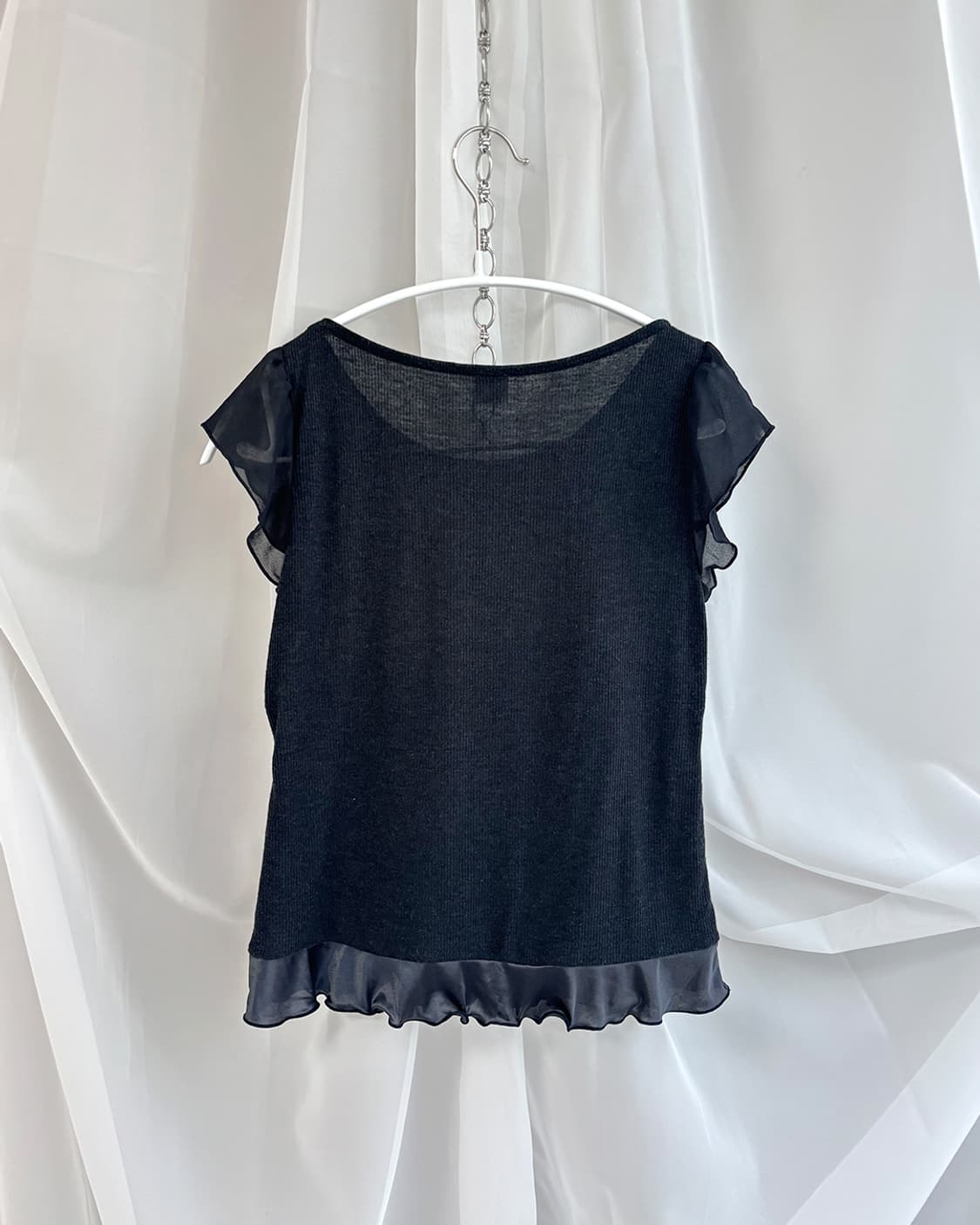 leari unique mixed design feminine top 상품이미지2