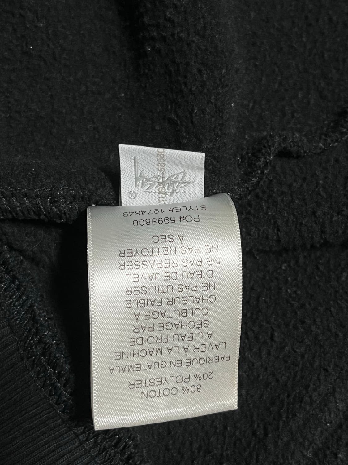 스투시 베이직 후드집업 블랙 M 상품이미지6