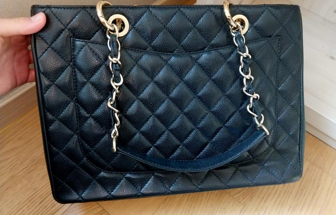 샤넬 캐비어 그랜드샤핑 숄더백 금장 상품이미지3