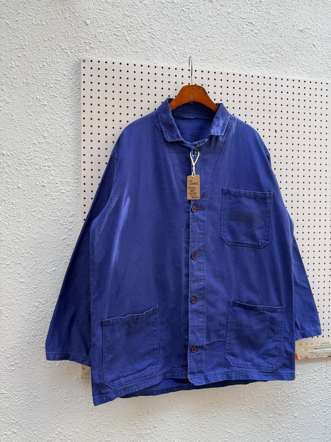 OLD VINTAGE WASHED BLUE FRENCH 프렌치워크자켓 상품이미지7