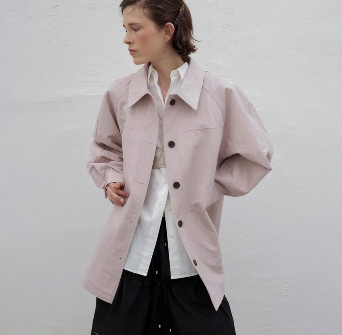 포에토 half coat (pale pink) 상품이미지1