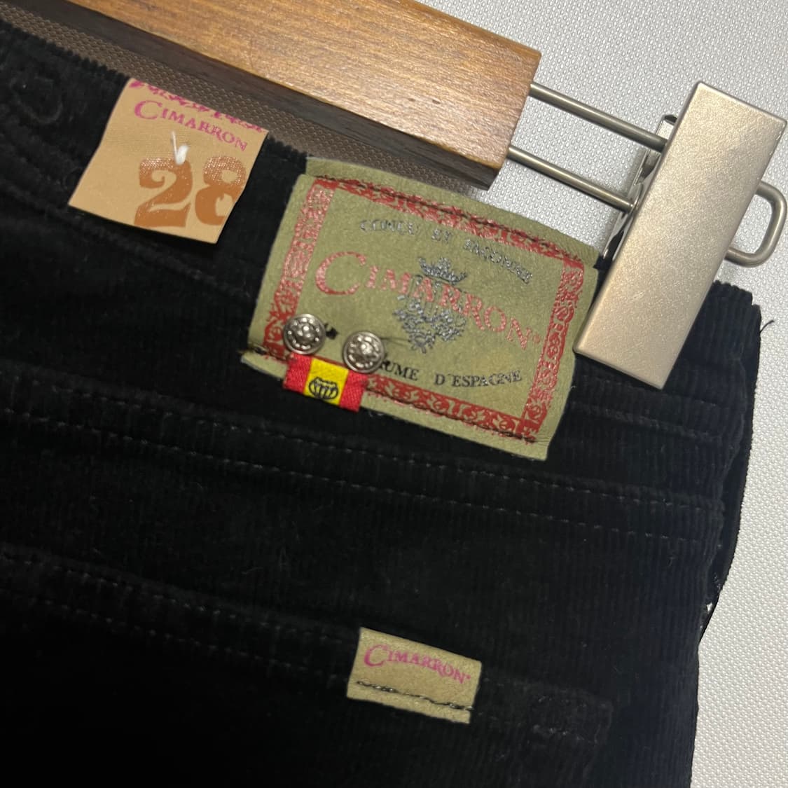 시마론 Cimarron  블랙 코듀로이 부츠컷 팬츠 28 상품이미지10