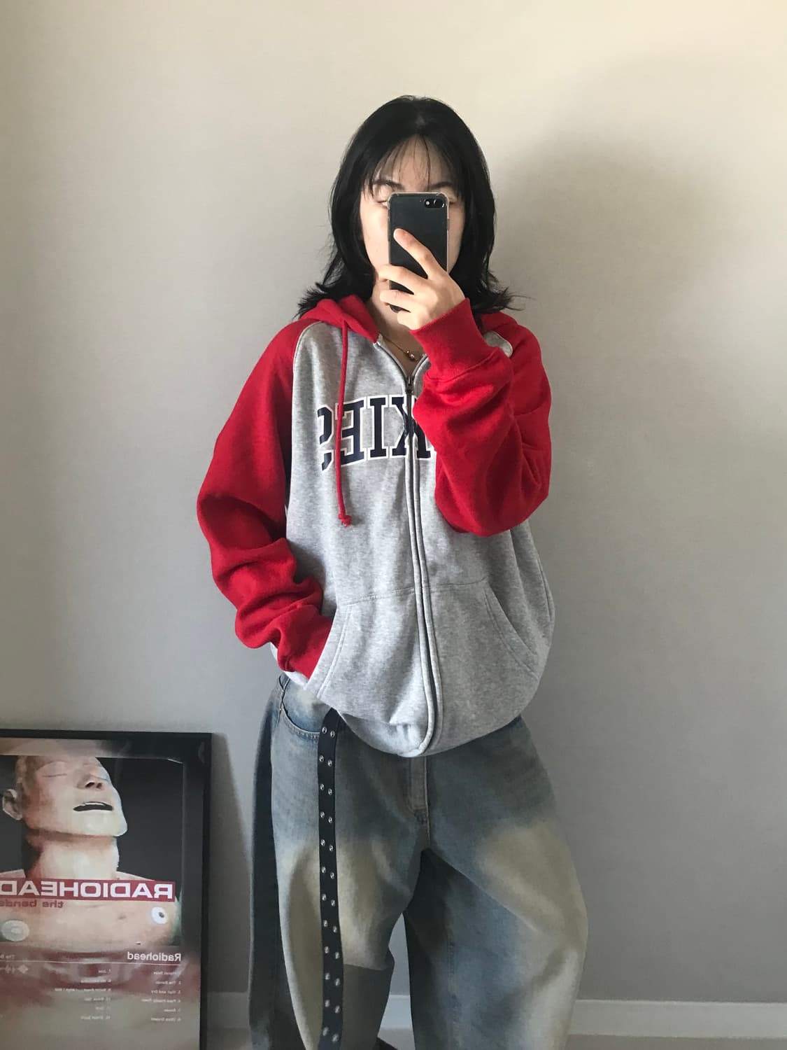 디키즈 중앙 자수 로고 나그랑 패턴 후드집업 상품이미지2