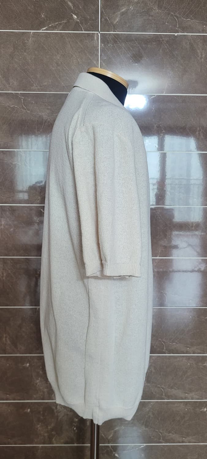 👔남성105사이즈👔올젠 얇은 니트 반팔 베이지 상품이미지2
