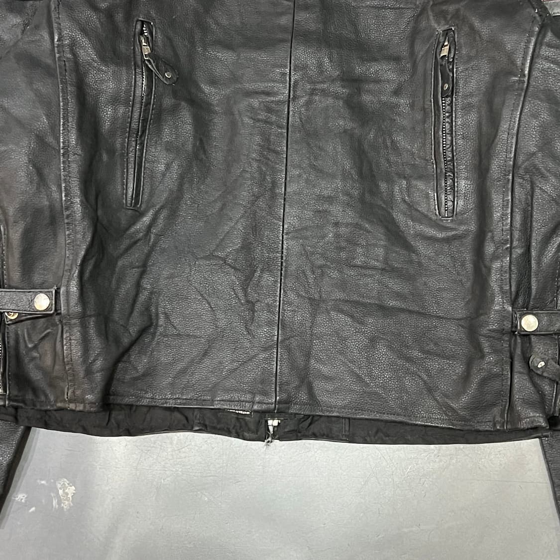  와일드웨어 배색 레더 자켓 y14922 상품이미지6