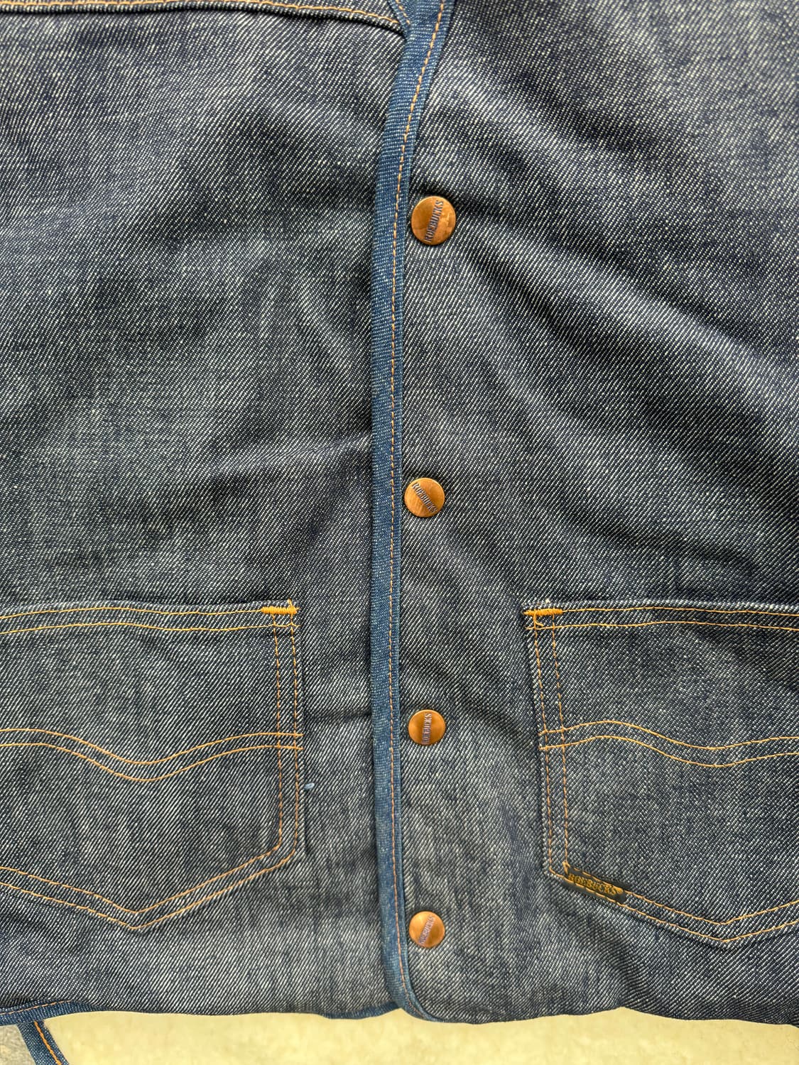 70s sears roebucks 빈티지 데님 쉐르파 워크 베스트 조끼 상품이미지5