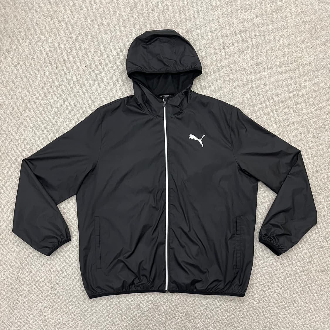 [US XL] 푸마 스몰로고 후드 바람막이 자켓 블랙 3940 상품이미지2