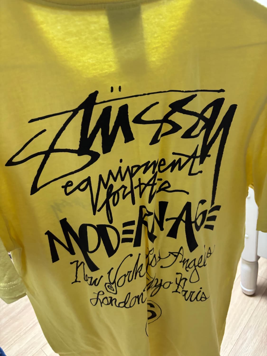 스투시 모던에이지 반팔 옐로우 M사이즈 상품이미지1