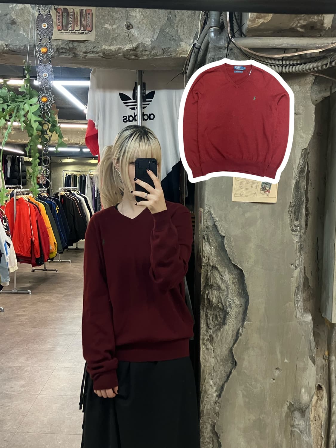 폴로 랄프로렌 니트 와인 L  #csz1890 상품이미지1