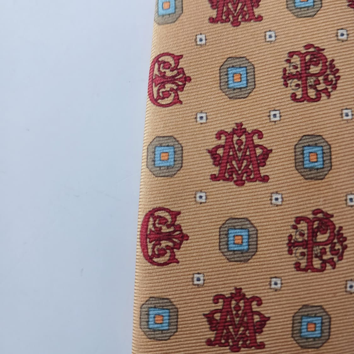 에트로 실크 골드 패턴 넥타이 9.8cm A등급 A19271
 상품이미지8