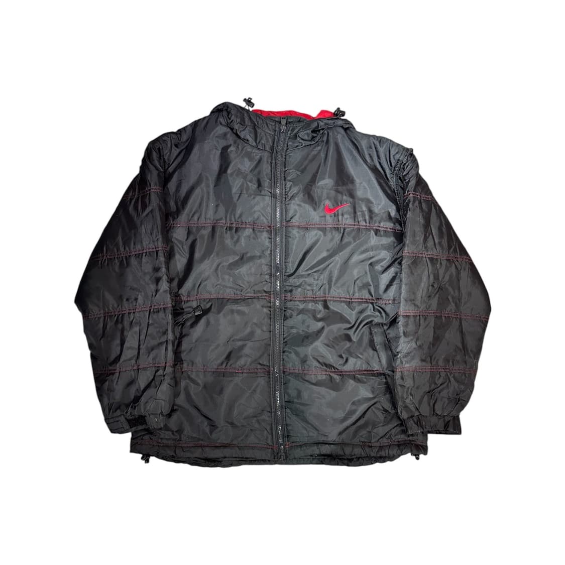 나이키 블랙 올드스쿨 레드 빅 로고 후드 점퍼 자켓 M 상품이미지5