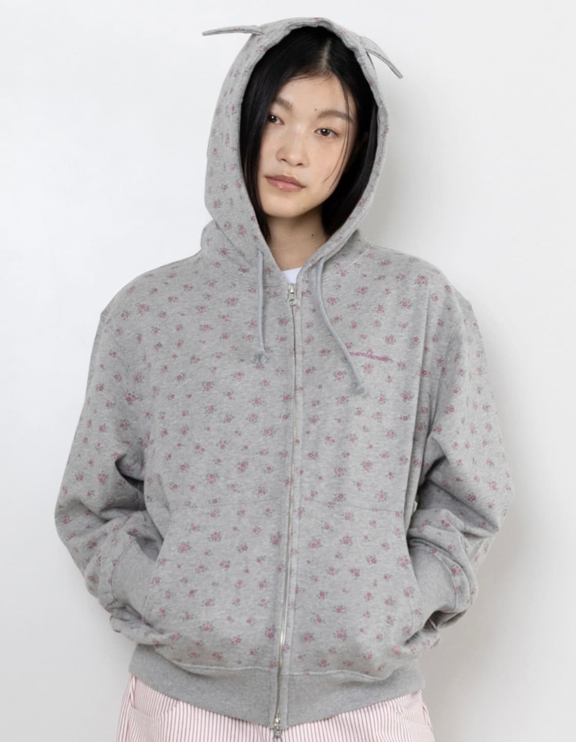 웹하우스 Heart Loso Kitty Hoodie Zip-up 상품이미지1