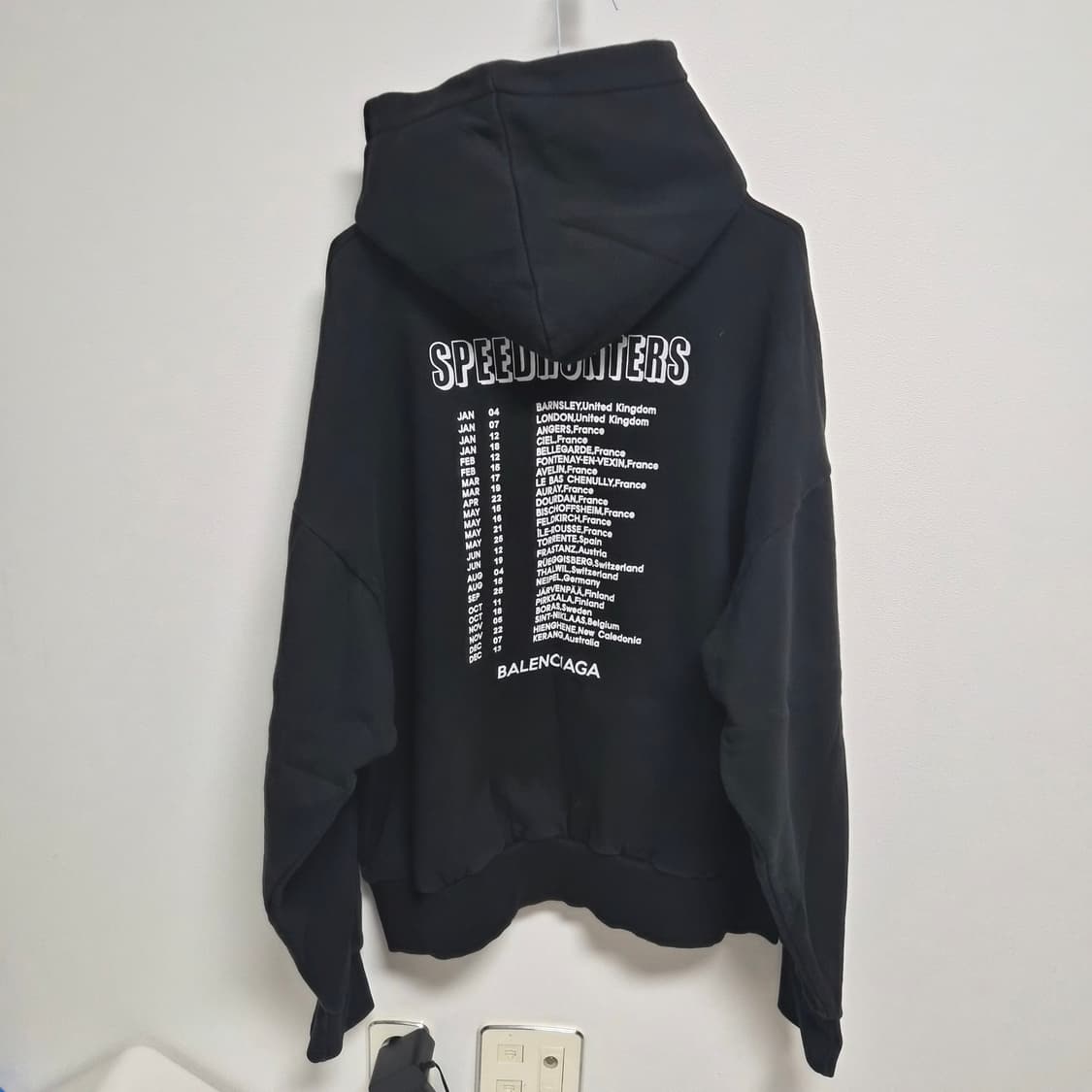 발렌시아가 스피드헌터 후드티 블랙 XL 상품이미지2