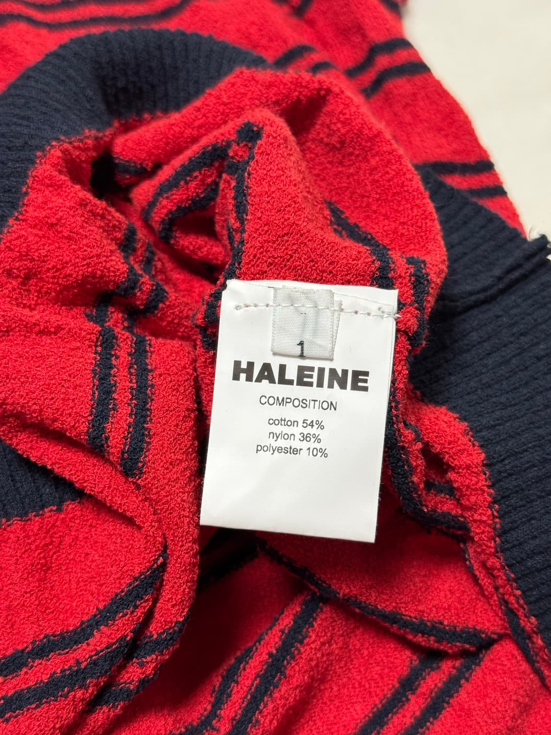 알렌느 / 스트라이프 부클 폴로 니트 / 1 상품이미지3