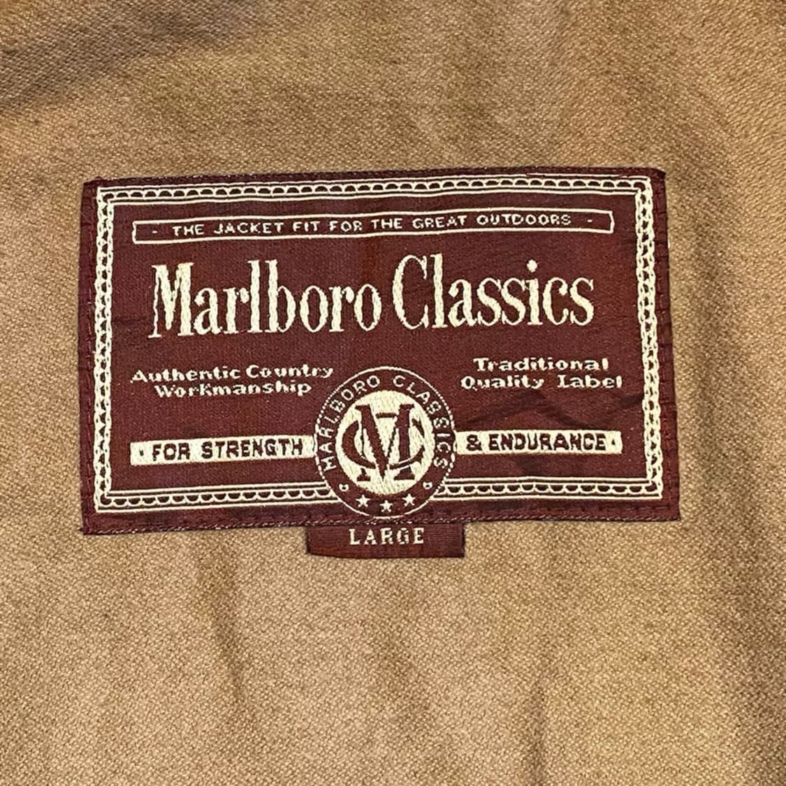 빈티지 말보로 가죽 카라 배색 헌팅 자켓 상품이미지6