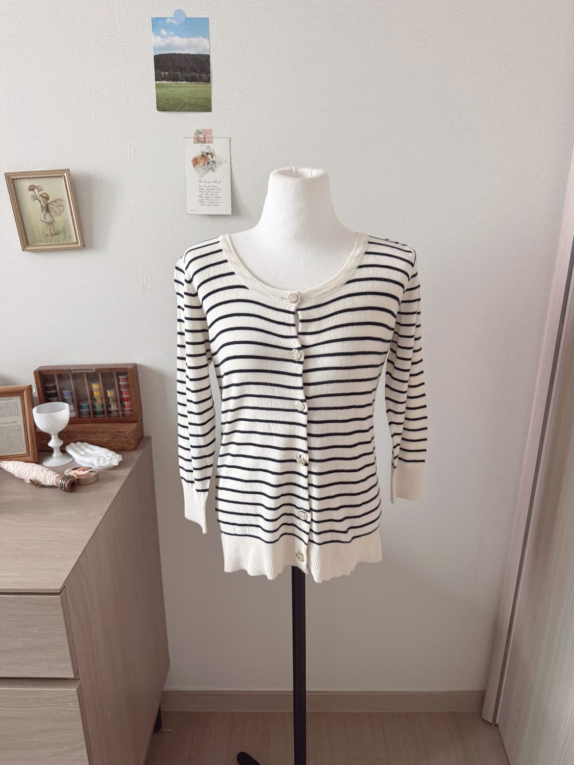 스트라이프 가디건 상품이미지1