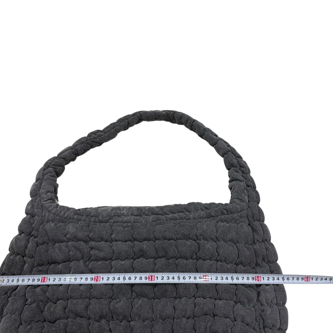 COS 코스 퀄티드 오버사이즈 구름백 데님 흑청 그레이 상품이미지6