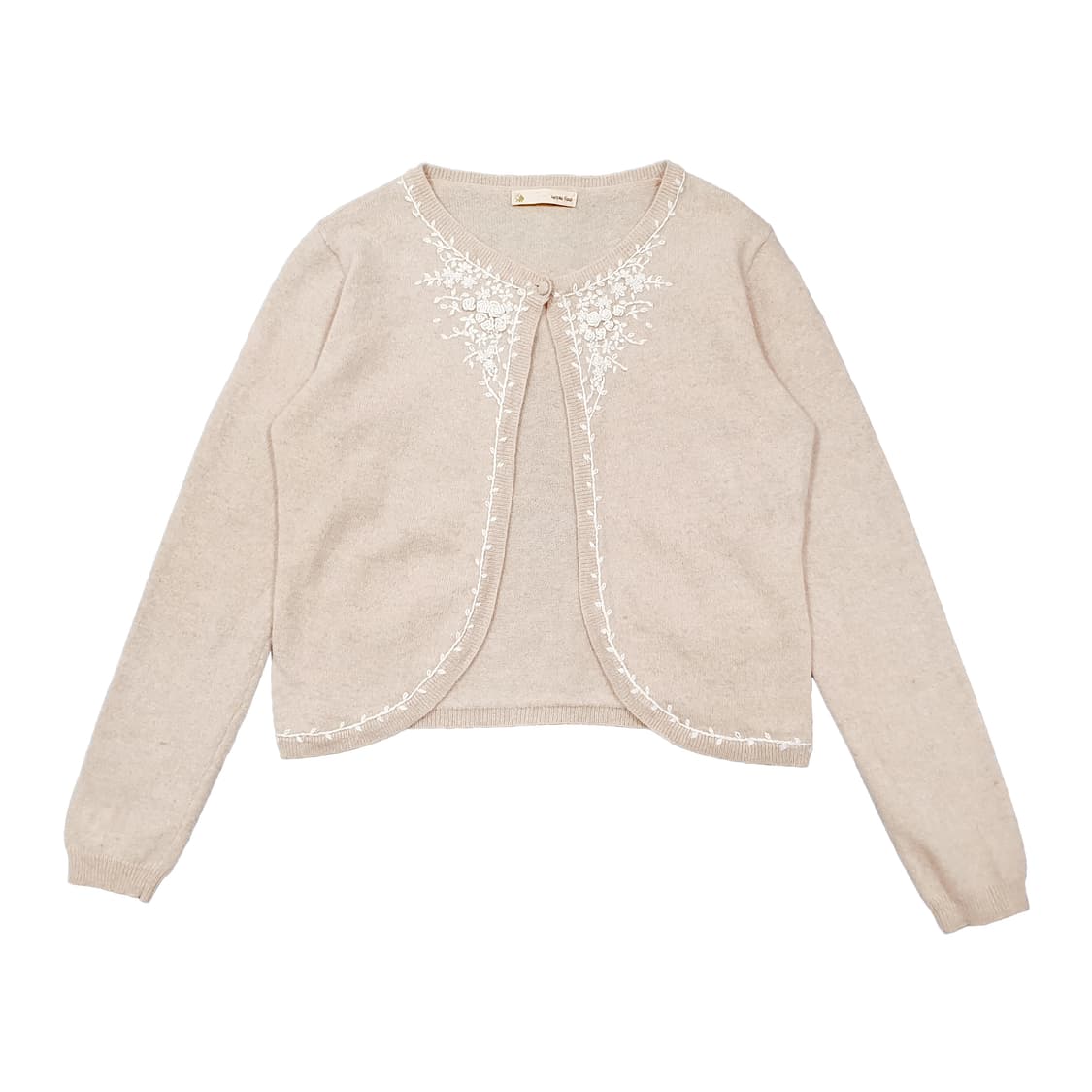 울 앙고라 자수 볼레로 니트 가디건 상품이미지1