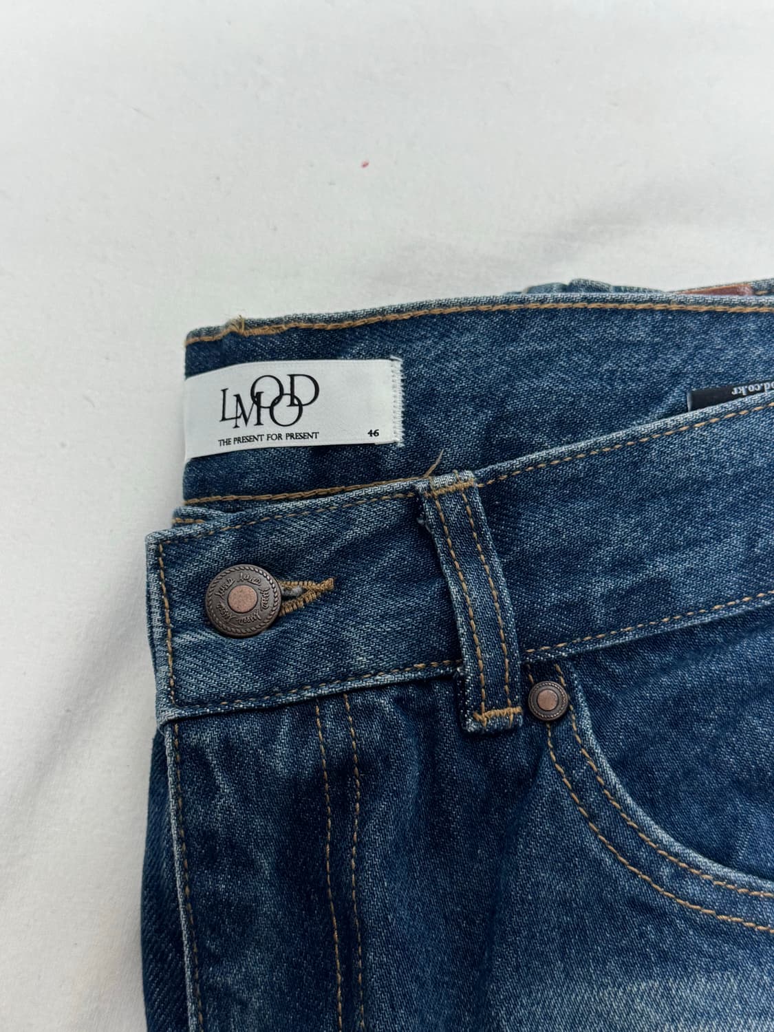 엘무드 / 잔느 플레어 데님팬츠 (프렌치블루) / 46 상품이미지3