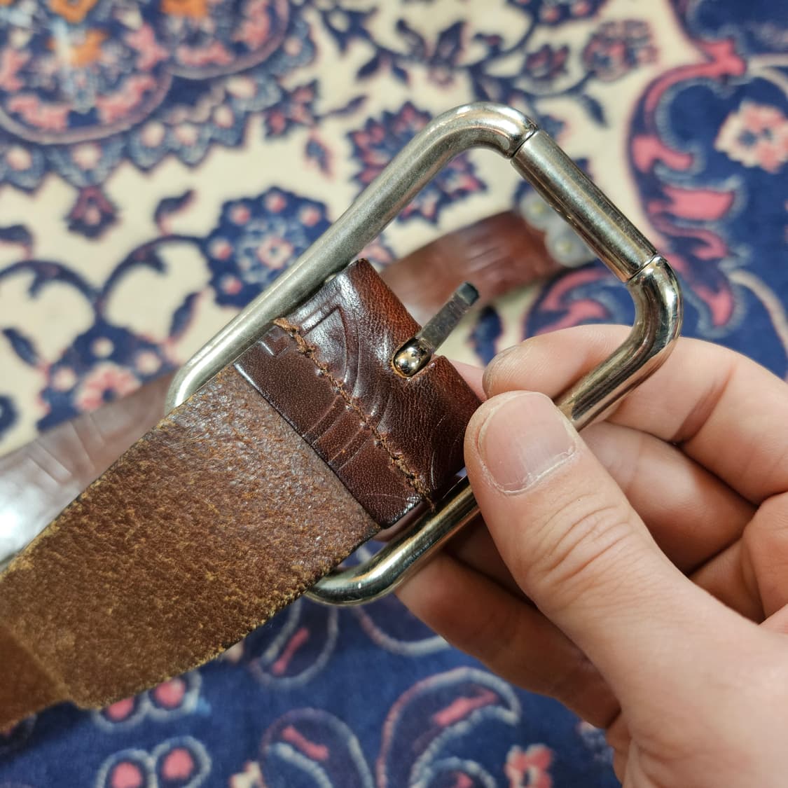 돌체앤가바나 Y2k 빈티지 브라운 가죽 레터링 벨트  상품이미지6