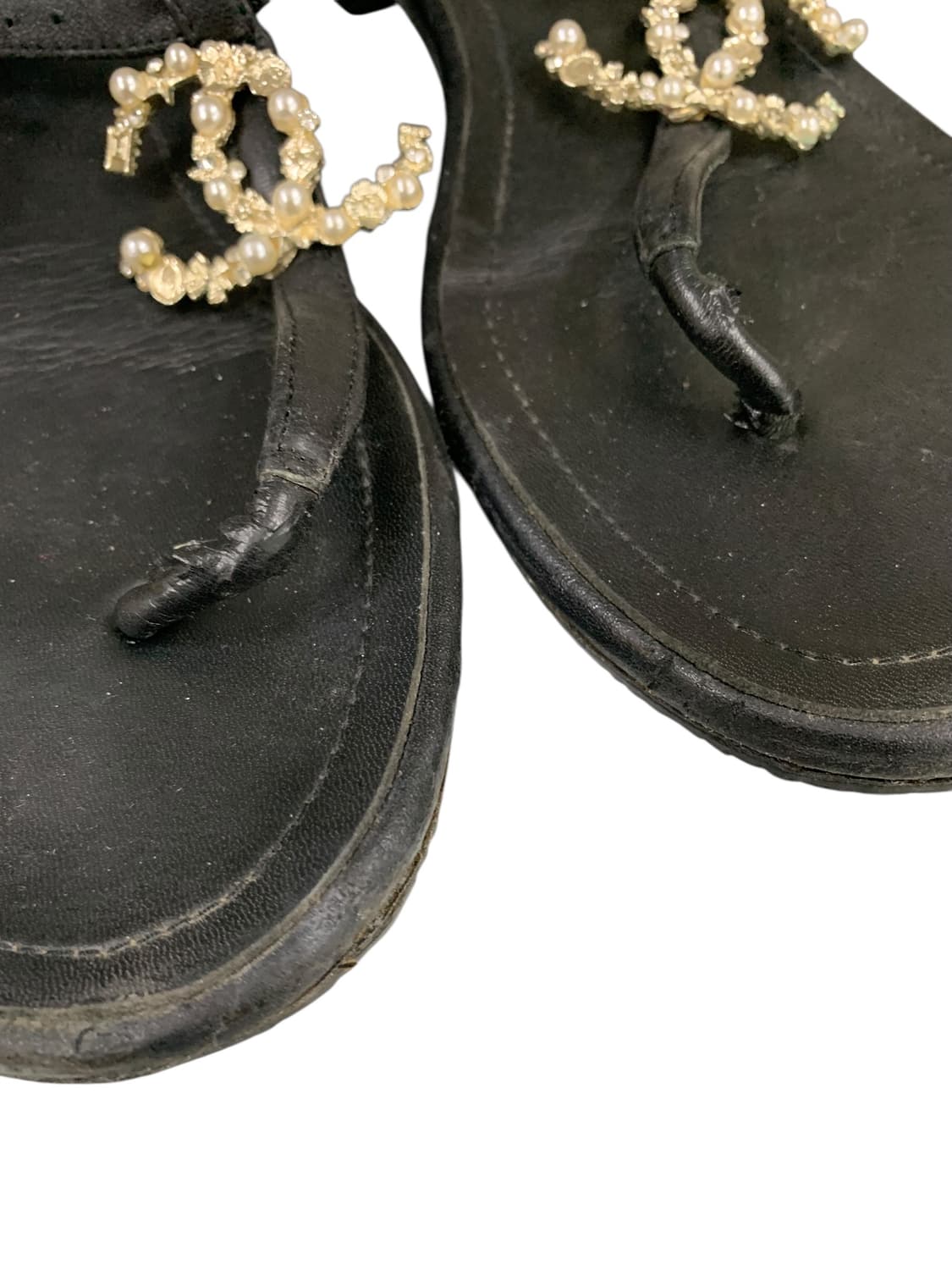 샤넬 펄 스트랩 샌들 블랙 39(245) (Gr-3218) 상품이미지7