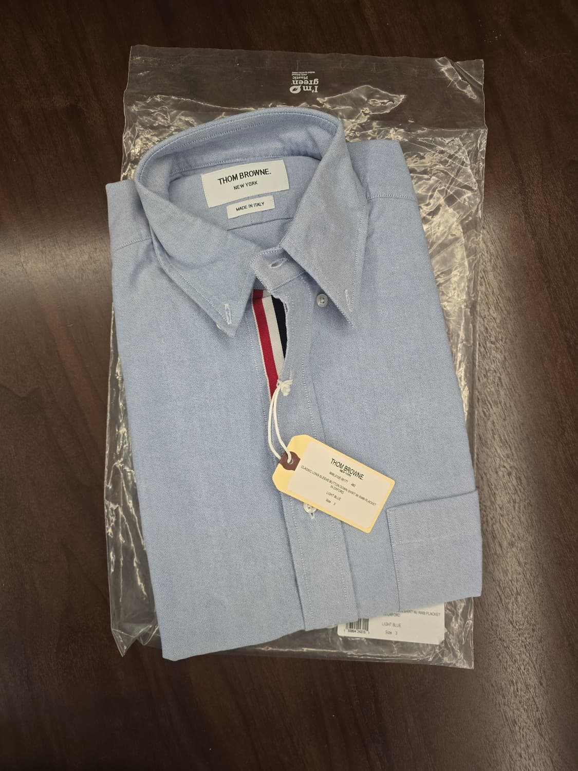 톰브라운 옥스포드 삼선 셔츠 블루 3 새제품 상품이미지1