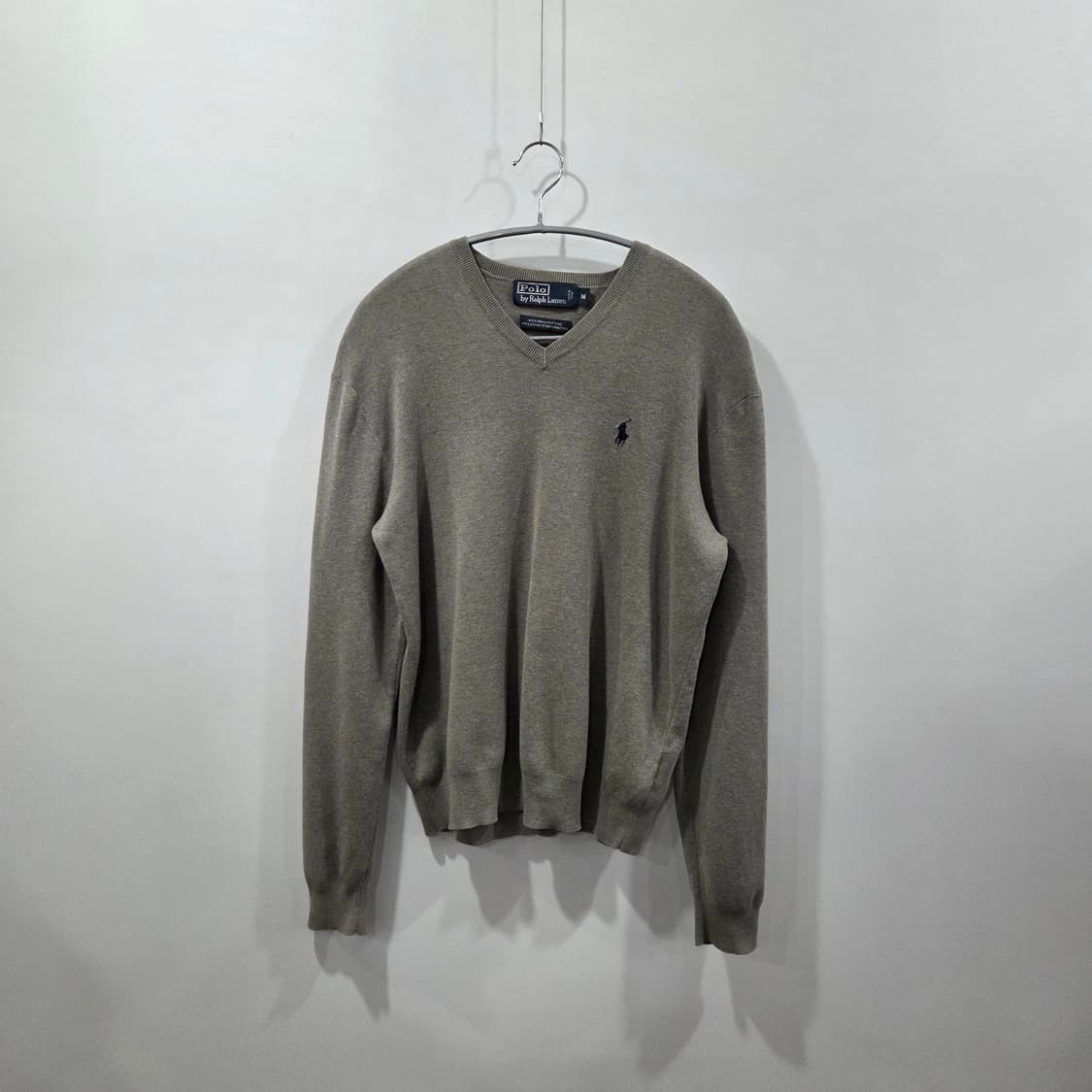 폴로랄프로렌 우먼 피마코튼 브이넥 니트 M 상품이미지1