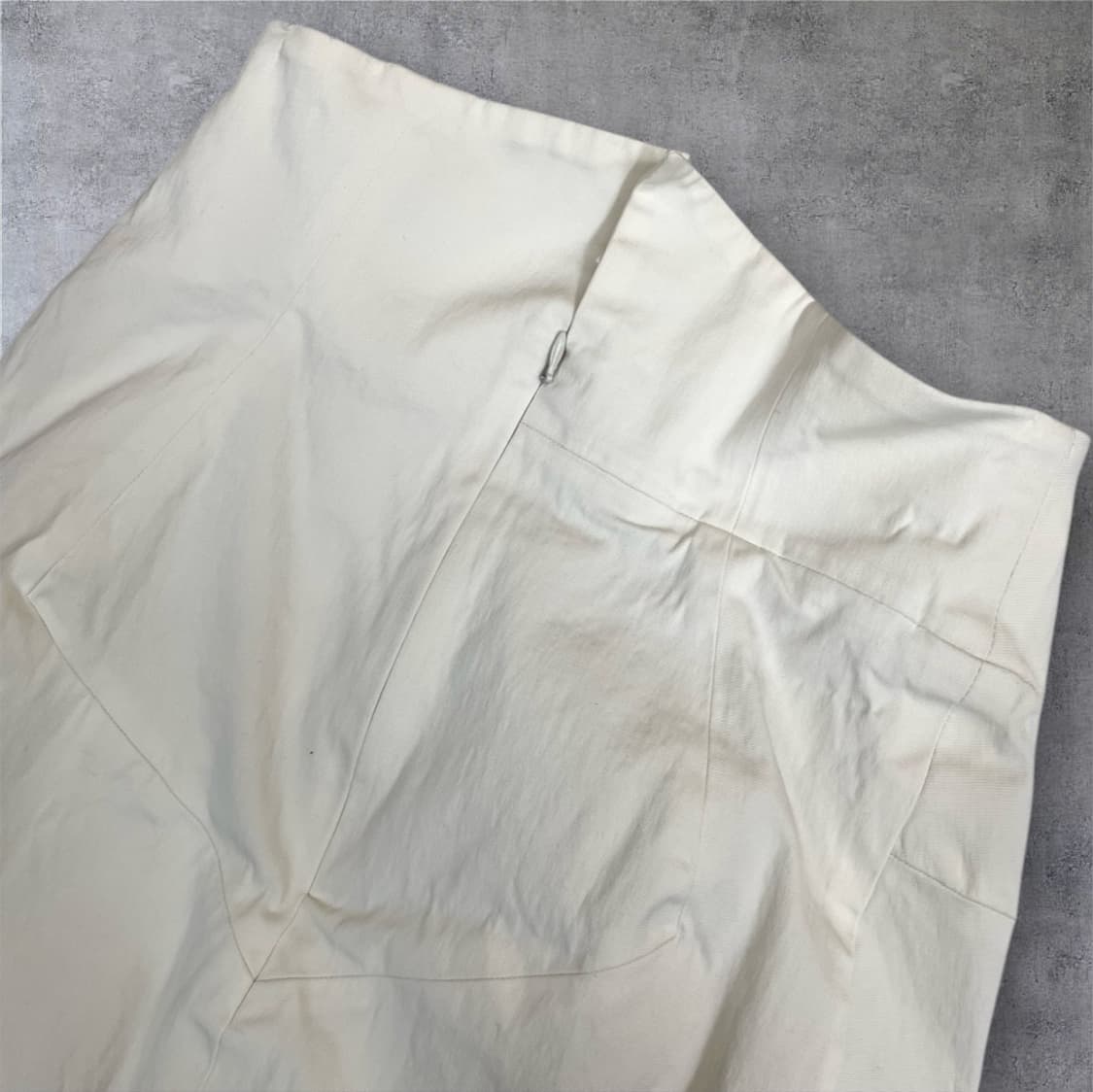 입생로랑 SS2000 비대칭 코튼 미디 스커트 FR38 상품이미지8