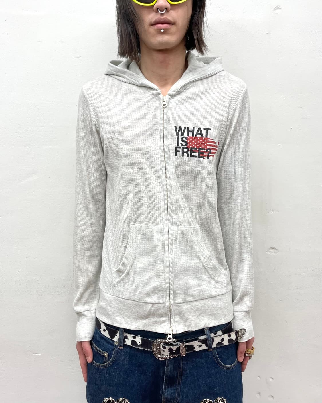 What's Free Waffle Hooded Zip-Up 상품이미지1