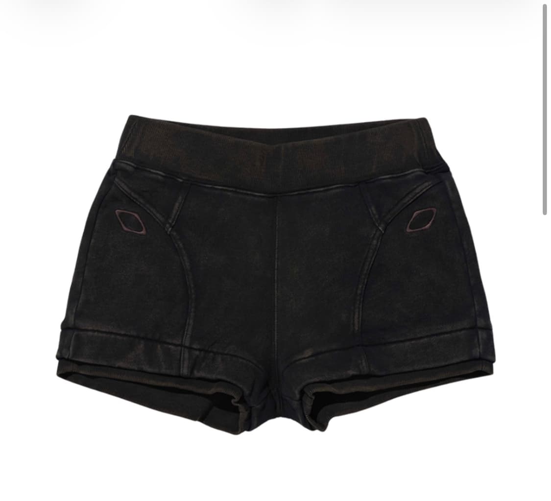 미스치프 마이크로 쇼츠 워시드 블랙  상품이미지1