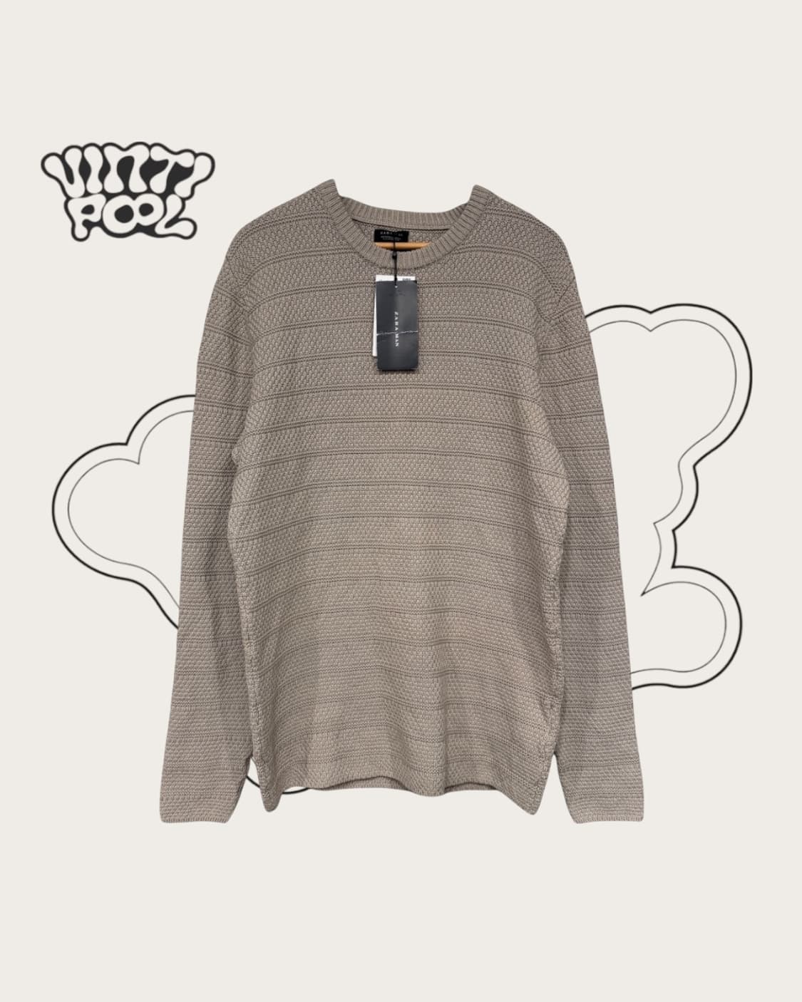 [택달린새상품] ZARA MAN 자라맨 니트 XL 샌드베이지 상품이미지1