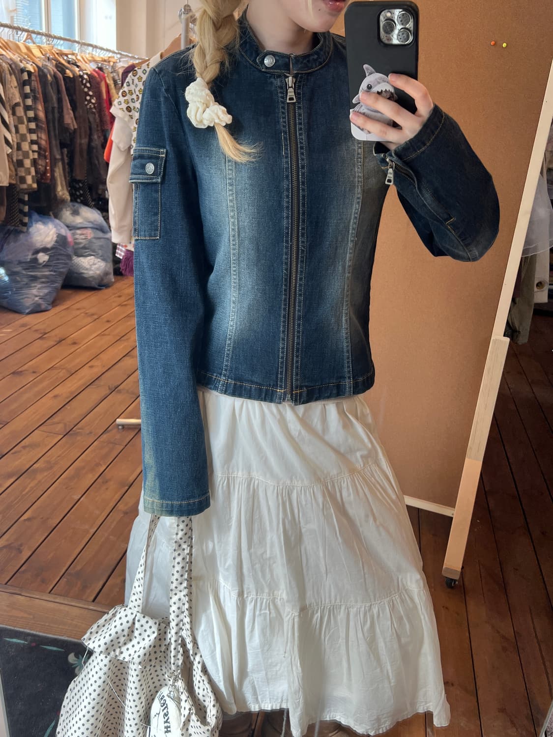 게스 블루 데님 자켓 상품이미지6