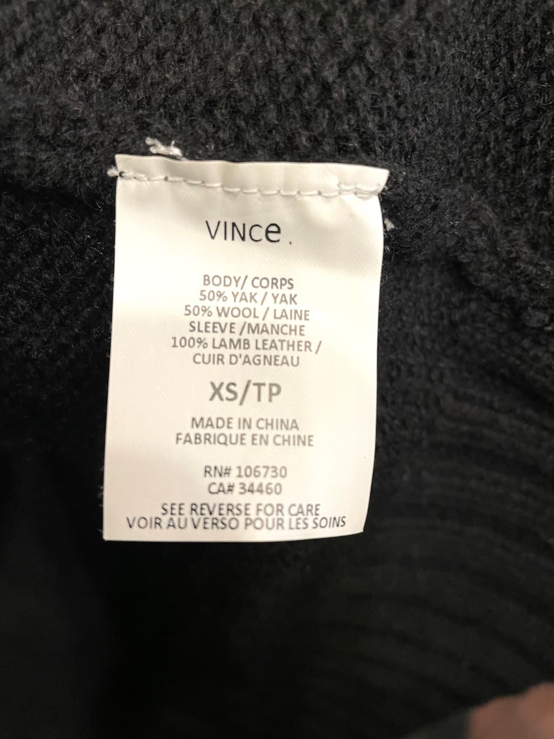 Vince 양가죽 울 숄카라 자켓, 가디건 상품이미지10