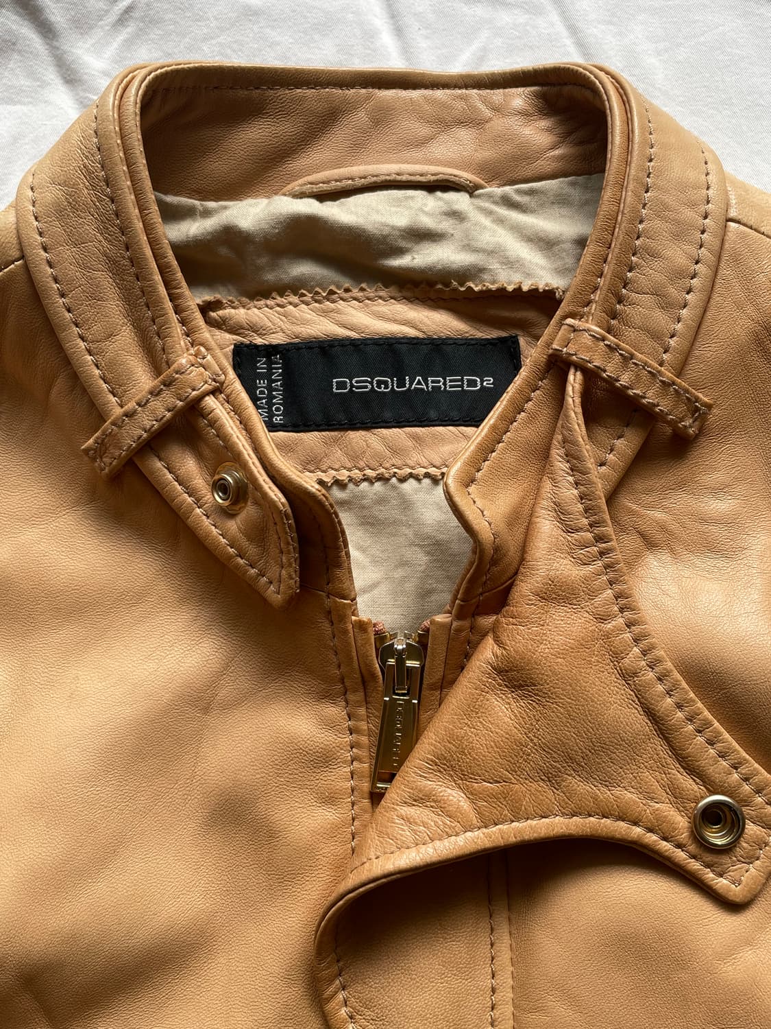 디스퀘어드2 램스킨 라이더자켓 상품이미지4