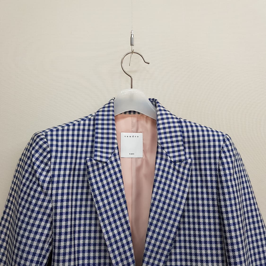 산드로 하운드투스 체크 자켓 36사이즈 상품이미지3