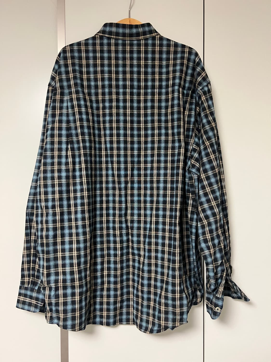 밈더워드로브 체크셔츠 1사이즈판매 네이비 상품이미지3